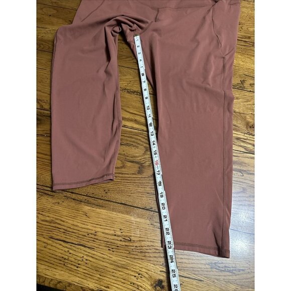 Fabletics Pureluxe Leggings Women 2XL High Rise Stash Pocket Stretch Rust LL2 - Picture 5 of 7